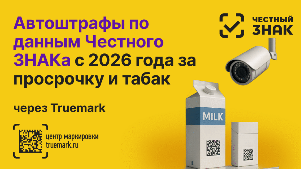 Камера видеонаблюдения следит за молоком и сигаретами с DataMatrix-кодами — автоматические штрафы по данным Честного ЗНАКа за просрочку и нарушение цен